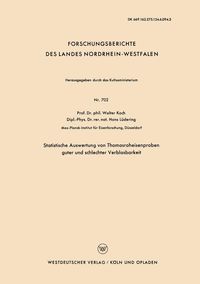 Produktbild: Statistische Auswertung von Thomasroheisenproben guter und schlechter Verblasbarkeit