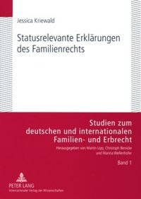 Produktbild: Statusrelevante Erkl&auml;rungen des Familienrechts