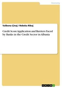 Produktbild: Credit Score Application and Barriers Faced by Banks in the Credit Sector in Albania
