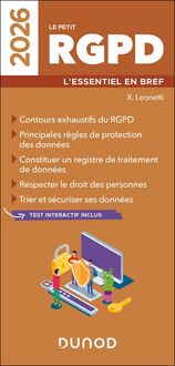 Produktbild: Le petit RGPD 2026 : l'essentiel en bref