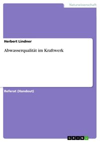 Produktbild: Abwasserqualit&auml;t im Kraftwerk