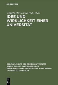 Produktbild: Idee und Wirklichkeit einer Universit&auml;t