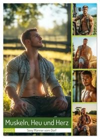 Produktbild: Muskeln, Heu und Herz - Sexy M&auml;nner vom Dorf (Wandkalender 2026 DIN A3 hoch), CALVENDO Monatskalender