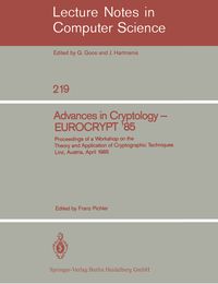 Produktbild: Advances in Cryptology &ndash; EUROCRYPT '85
