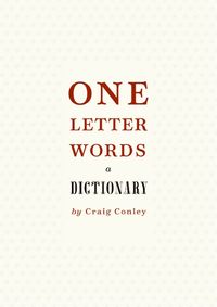Produktbild: One-Letter Words: A Dictionary