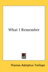 Produktbild: What I Remember