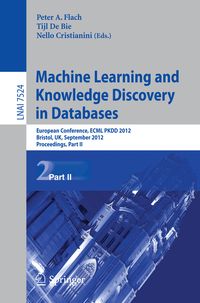 Produktbild: Machine Learning and Knowledge Discovery in Databases