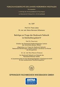 Produktbild: Beitr&auml;ge zur Frage der Stockwerk-Tektonik im Ruhrkohlengebiet IV