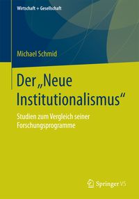 Produktbild: Der &bdquo;Neue Institutionalismus&ldquo;