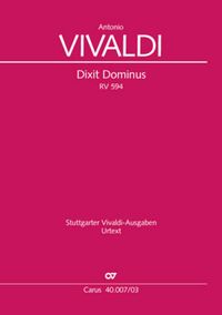 Bild vom Artikel Dixit Dominus (Klavierauszug) vom Autor Antonio Vivaldi