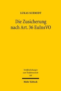 Produktbild: Die Zusicherung nach Art. 36 EuInsVO