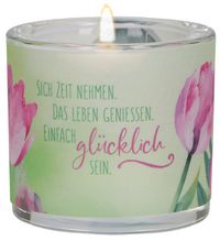 Produktbild: Windlicht aus Glas - Fr&uuml;hling