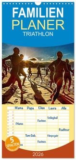Produktbild: Familienplaner 2026 - TRIATHLON mit 5 Spalten (Wandkalender, 21 x 45 cm) CALVENDO