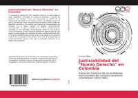 Produktbild: Justiciabilidad del "Nuevo Derecho" en Colombia