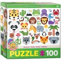 Produktbild: Kinder Puzzle 100 Teile - Emojipuzzle-Wild Animals