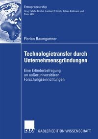 Produktbild: Technologietransfer durch Unternehmensgr&uuml;ndungen