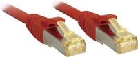 Produktbild: LINDY 47293 RJ45 Netzwerkkabel, Patchkabel CAT 6a (Rohkabel CAT 7) S/FTP 1.50 m Rot mit Rastnasenschutz 1 St.
