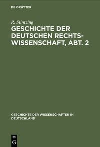 Produktbild: Geschichte der deutschen Rechtswissenschaft, Abt. 2