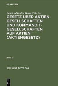 Produktbild: Gesetz &uuml;ber Aktiengesellschaften und Kommanditgesellschaften auf Aktien (Aktiengesetz)