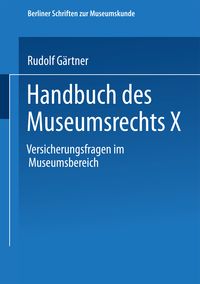 Produktbild: Handbuch des Museumsrechts X