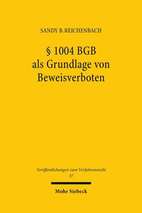 Produktbild: &sect; 1004 BGB als Grundlage von Beweisverboten