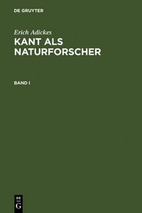 Produktbild: Kant als Naturforscher. Band I