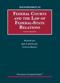 Produktbild: Federal Courts and the Law of Federal-State Relations, 2020 Supplement
