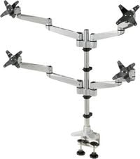 Produktbild: SpeaKa Professional Monitor-Tischhalterung SP-1624824 Swivel 4 fach 4 Display(s) 25,4cm (10") - 68,6cm (27") Silber-Schwar