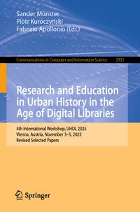 Produktbild: Research and Education in Urban History in the Age of Digital Libraries