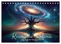 Produktbild: Kosmische Sinfonie: Der Tanz der Sternzeichen (Tischkalender 2026 DIN A5 quer), CALVENDO Monatskalender