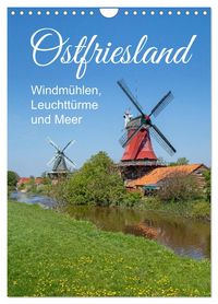Produktbild: Ostfriesland - Windm&uuml;hlen, Leuchtt&uuml;rme und Meer (Wandkalender 2027 DIN A4 hoch), CALVENDO Monatskalender