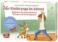 Produktbild: 24 x Kinderyoga im Advent. Bildkarten mit weihnachtlichen &Uuml;bungen und Praxisimpulsen