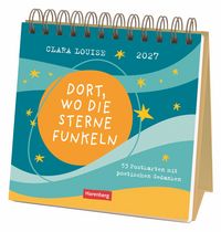 Produktbild: Clara Louise: Dort, wo die Sterne funkeln Premium-Postkartenkalender 2027 - 53 Postkarten mit poetischen Gedanken