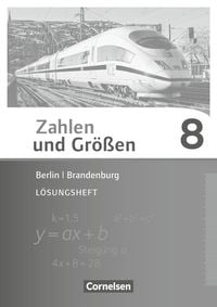 Produktbild: Zahlen und Gr&ouml;&szlig;en 8. Schuljahr - Berlin und Brandenburg - L&ouml;sungen zum Sch&uuml;lerbuch