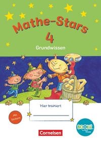 Produktbild: Mathe-Stars - Grundwissen - BOOKii-Ausgabe - 4. Schuljahr. &Uuml;bungsheft mit L&ouml;sungen