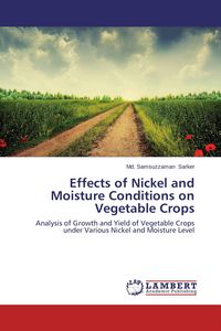 Produktbild: Effects of Nickel and Moisture Conditions on Vegetable Crops