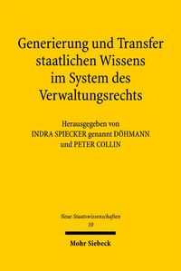Produktbild: Generierung und Transfer staatlichen Wissens im System des Verwaltungsrechts