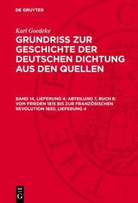 Produktbild: Abteilung 7, Buch 8: Vom Frieden 1815 bis zur franz&ouml;sischen Revolution 1830, Lieferung 4