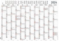 Bild vom Artikel Jahresplaner XL 2024 - Plakat-Kalender 100x70 cm - Ferienübersicht - Arbeitstagezählung - Alpha Edition vom Autor 