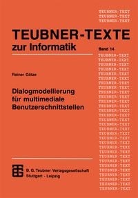 Produktbild: Dialogmodellierung f&uuml;r multimediale Benutzerschnittstellen