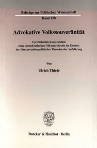 Produktbild: Advokative Volkssouver&auml;nit&auml;t.