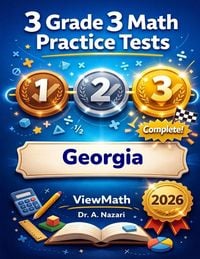 Produktbild: 3 Georgia Milestones Grade 3 Math Practice Tests