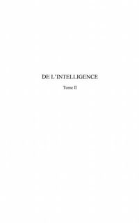 Produktbild: De l'intelligence t. 2