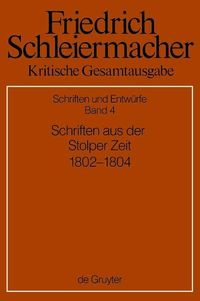 Produktbild: Schriften aus der Stolper Zeit (1802-1804)