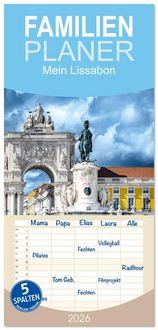 Produktbild: Familienplaner 2026 - Mein Lissabon mit 5 Spalten (Wandkalender, 21 x 45 cm) CALVENDO
