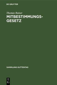 Produktbild: Mitbestimmungsgesetz