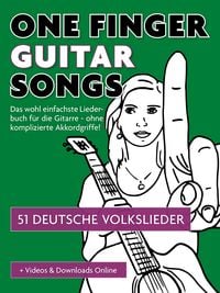 Produktbild: One Finger Guitar Songs - 51 deutsche Volkslieder + Videos & Downloads Online
