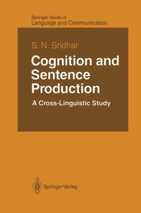 Bild vom Artikel Cognition and Sentence Production vom Autor S.N. Sridhar