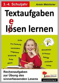 Produktbild: Textaufgaben l(e)&ouml;sen lernen, 3.-4. Schuljahr