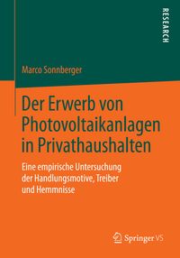 Produktbild: Der Erwerb von Photovoltaikanlagen in Privathaushalten